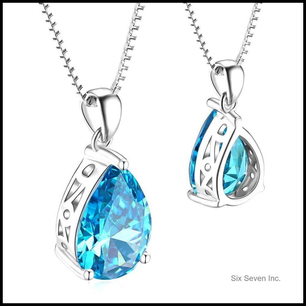Sterling Silver Pendant Necklace Elegant Heart Jewelry Gift for Women